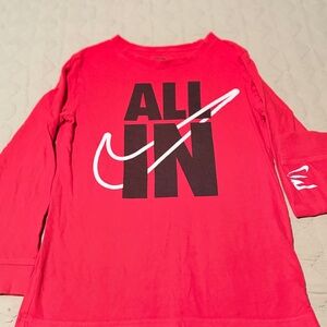 Nike Kids Red 'All In' Long Sleeve Tee